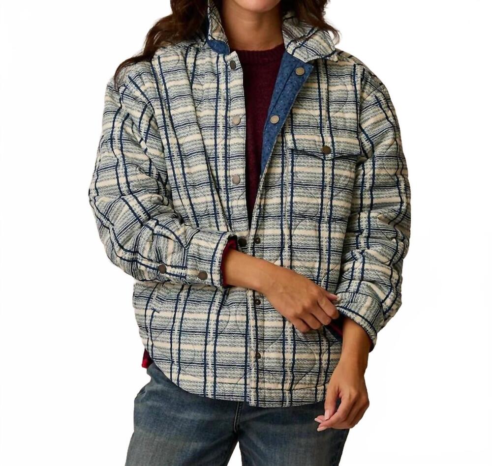 NEW CARVE DESIGNS marais reversible jacket in orion fleur/twed